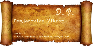 Damjanovics Viktor névjegykártya